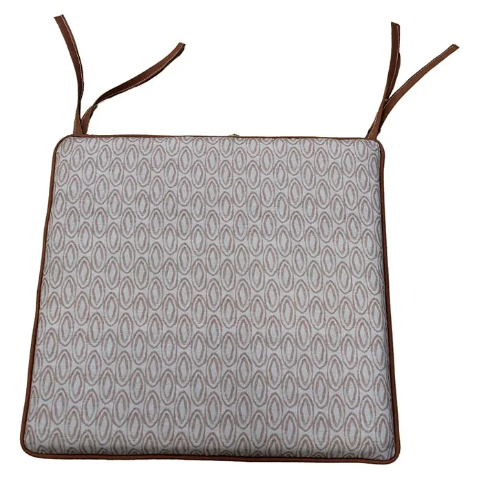 Cojín para silla Eclipse - 40 x 40 x 3,5 cm, Marrón/Blanco, 50% algodón y 50% poliéster - Vista descendente