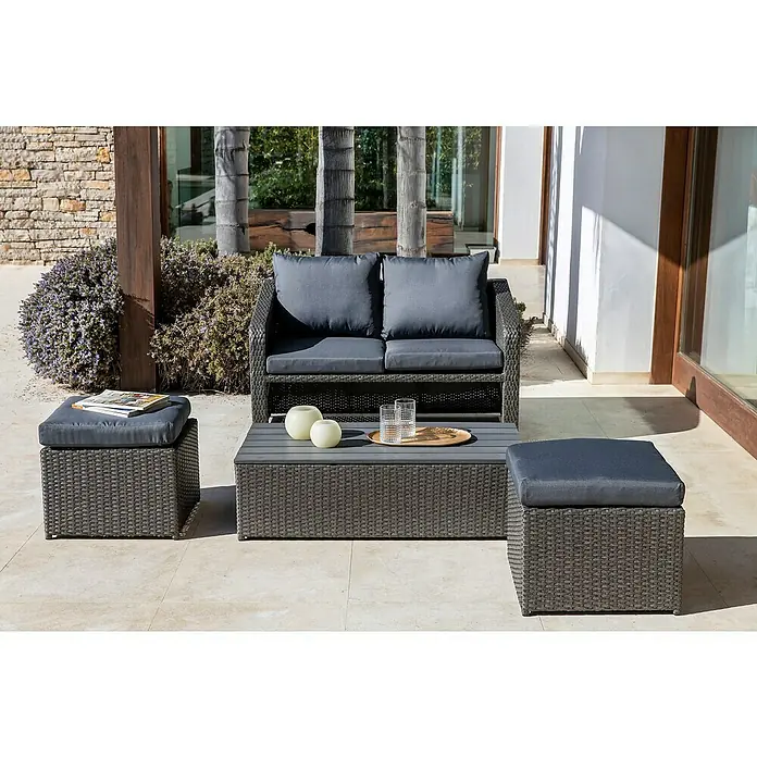 Conjunto de muebles Nadia II - 4 piezas, Gris oscuro - Foto ambiente