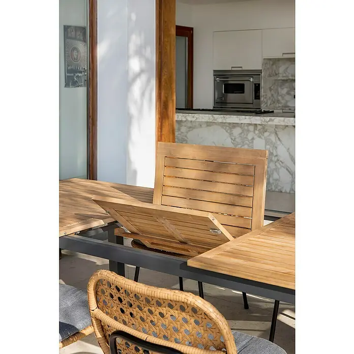 Sunfun Melina Sillón apilable - An x Pr x Al: 54 x 59 x 82 cm, Marrón, Apilable - Foto ambiente