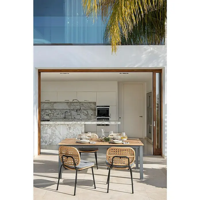 Sunfun Melina Sillón apilable - An x Pr x Al: 54 x 59 x 82 cm, Marrón, Apilable - Foto ambiente