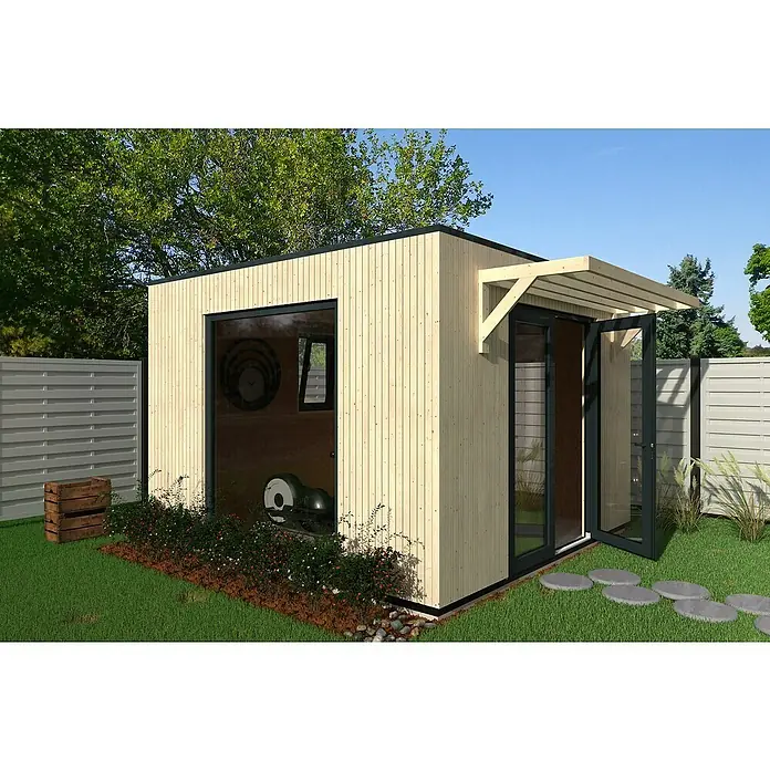 Décor et Jardin Caseta de jardín Studio Como - B x T: 361 x 364 cm, 11,22 m² - Foto ambiente