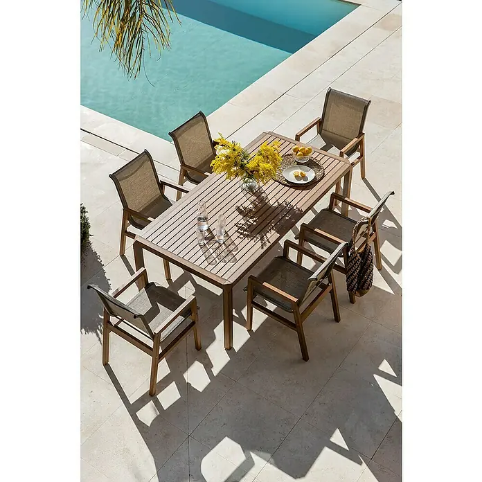 Conjunto de muebles Flavium - 7 piezas, Teca - Foto ambiente