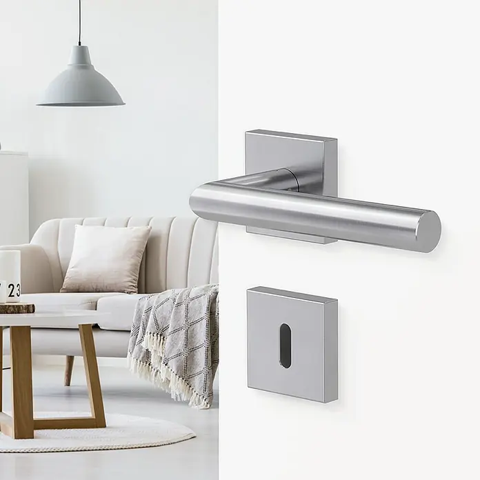 Diamond Doors Modern Zimmertürgarnitur Quattro - Matt, Buntbart BB - Stimmungsaufnahme
