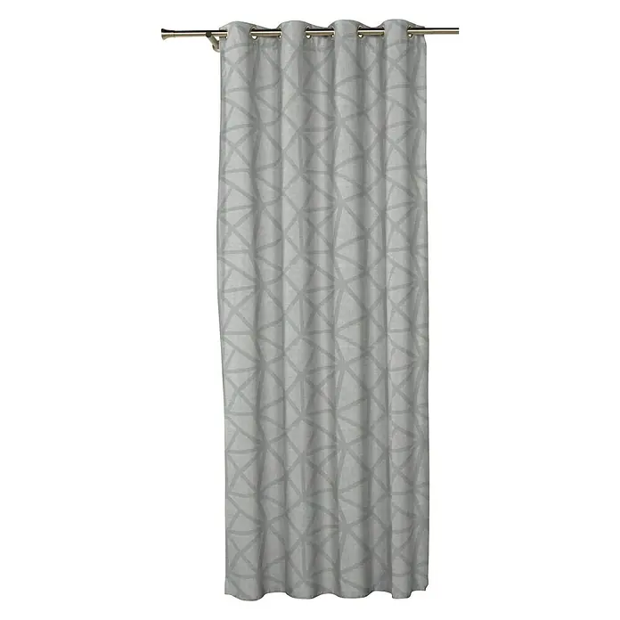 Cortina con ollaos Sevilla - An x Al: 140 x 270 cm, 64 % Poliéster y 36 % Algodón, Gris Perla - Vista frontal