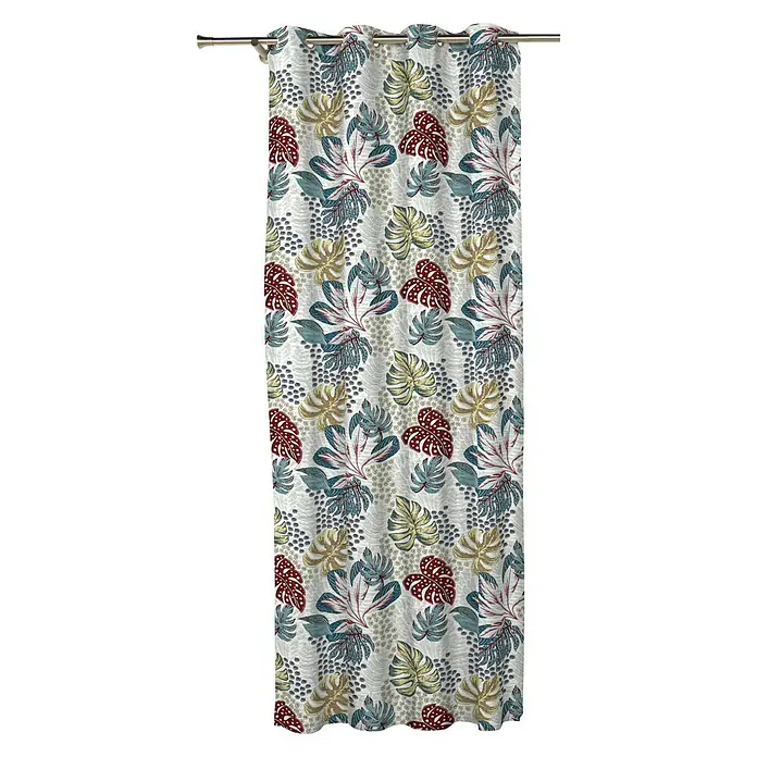 Cortina con ollaos Málaga - An x Al: 140 x 270 cm, 84 % Poliéster y 16 % Algodón, Multicolor - Vista frontal