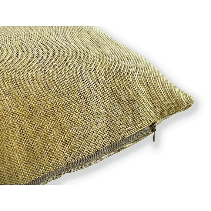 Cojín Eco Green - Mostaza, 30 x 50 cm, 76 % algodón, 24 % poliéster - Primer plano