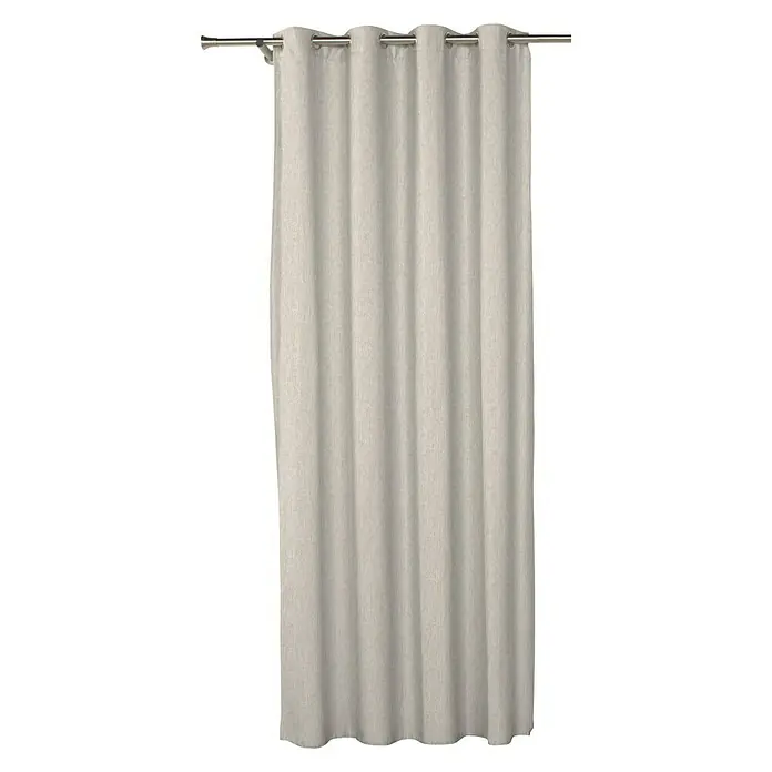 Cortina con ollaos Eco Green - An x Al: 140 x 270 cm, 76 % Poliéster y 24 % Algodón, Crudo - Vista frontal