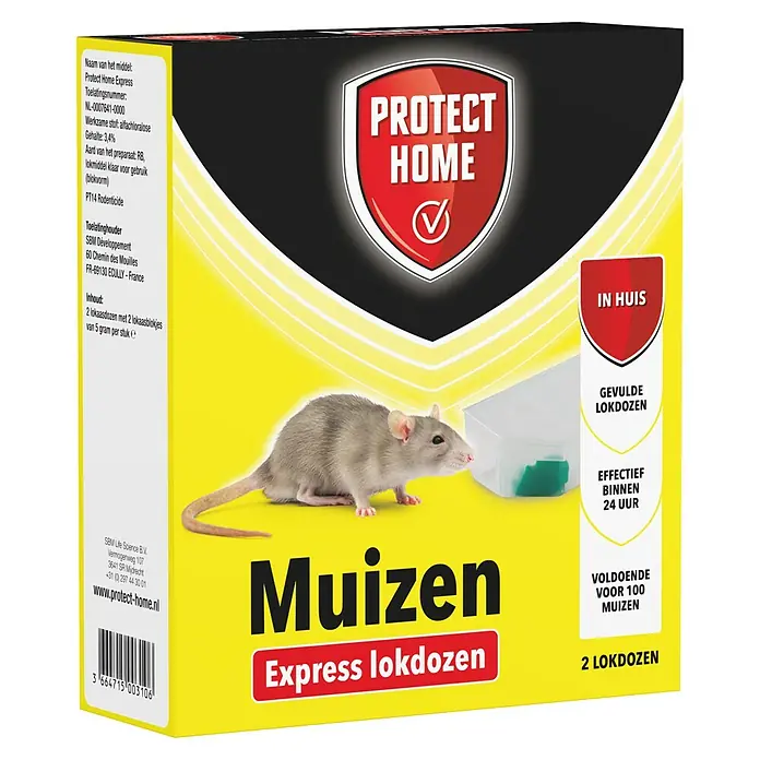 Protect Home Muizenlokdoos Express lokdozen - 2 stk. - Diagonaal zicht