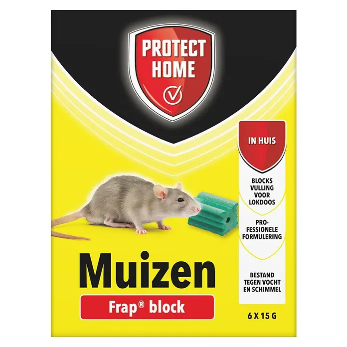Protect Home Muizenlokaas, porties Frap block - 6 stk. - Vooraanzicht