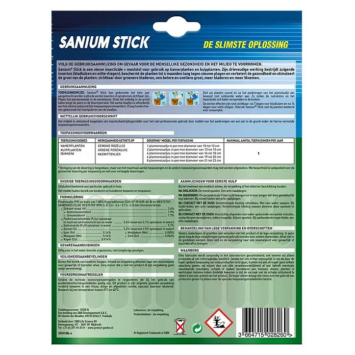 Protect Garden Insectenverdelger Sanium stick - 20 stk., Sierplanten - Achteraanzicht