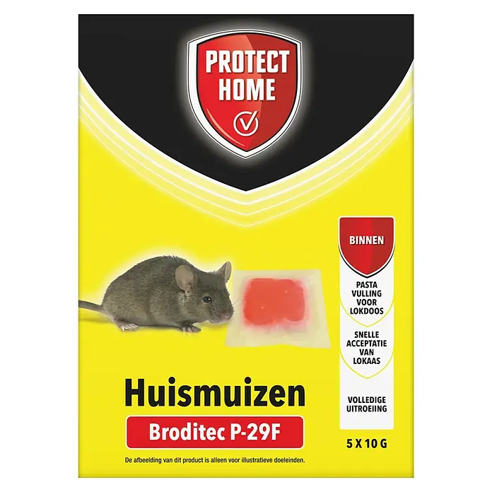 Protect Home Muizenlokaas, pasta Broditec P-29F - 5 stk. - Vooraanzicht