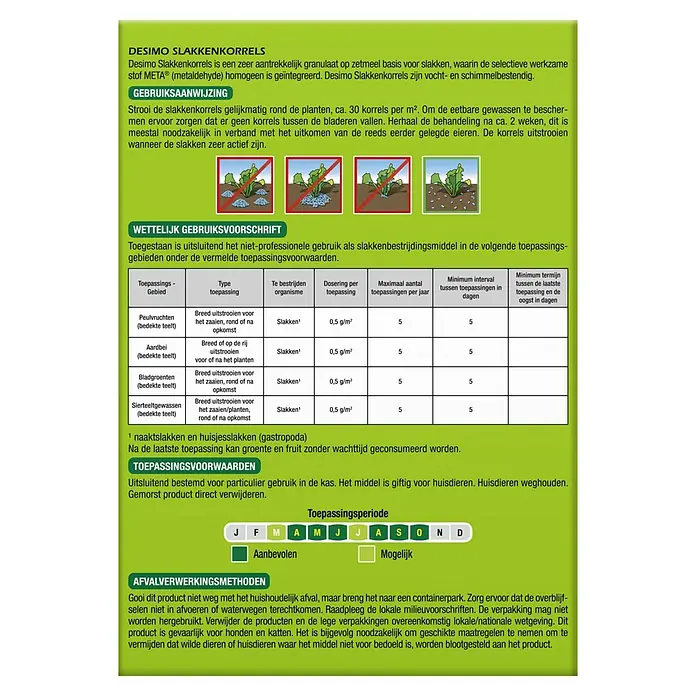 Protect Garden Slakkenkorrels Desimo - 250 g - Achteraanzicht