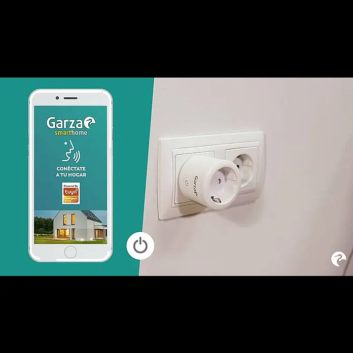 Garza Smart Home Enchufe inteligente Wifi Pack - Blanco, 2 ud., Potencia de conexión máx.: 3.680 W - Enchufe WiFi de Garza Smarthome