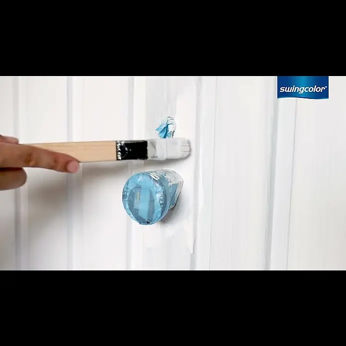 swingcolor Kunstharslak, wit - Wit, 750 ml, Zijdemat - De garagedeur goed in de lak zetten met Swingcolor