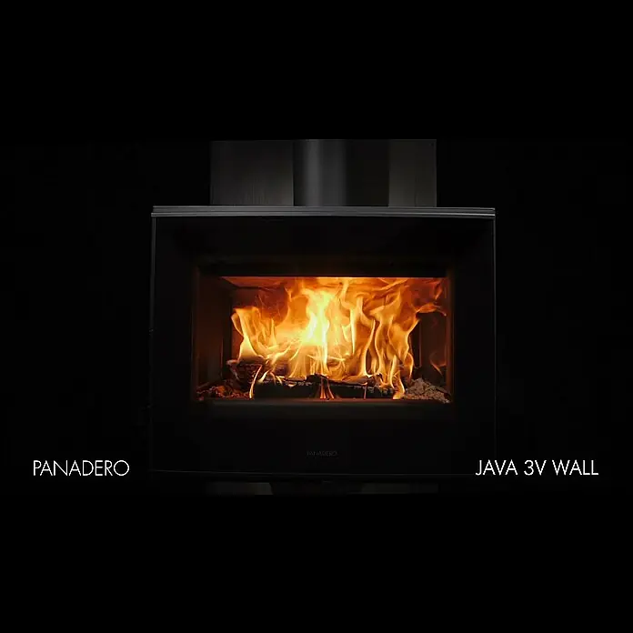 Panadero Estufa de leña Java Wall - 5,9 kW, Volumen de calefacción: 210 m³, Negro - JAVA WALL EcoDesign