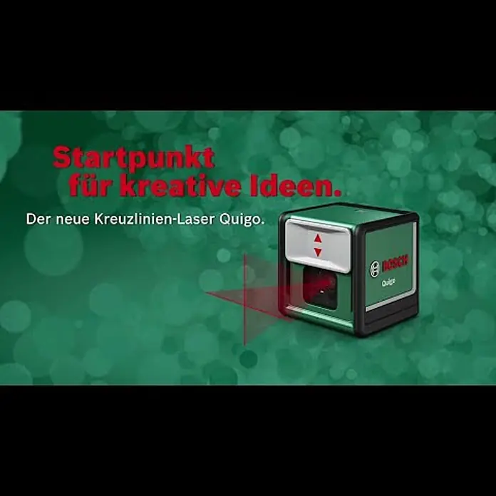 Bosch Kreuzlinienlaser Quigo - Max. Arbeitsbereich: 10 m, Winkel Laserlinien: 90 ° - Bosch Kreuzlinienlaser Quigo