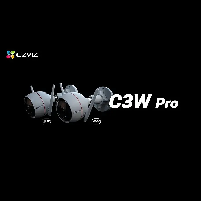 EZVIZ Überwachungskamera C3W Pro - Erfassungswinkel: 121 °, Erfassungsreichweite: 30 m, Auflösung: 1.920 x 1.080 Pixel (Full HD) - EZVIZ C3W Pro | See details at night in full-color with higher resolution