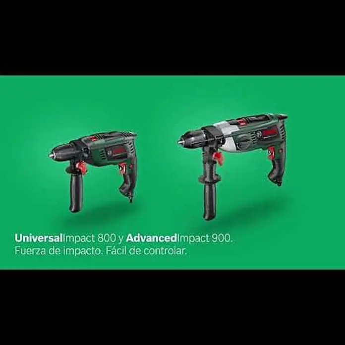 Bosch Taladro percutor Advance 900 - 900 W, 50 r.p.m. - 2.850 r.p.m. - Bosch taladro de percusión UniversalImpact 800 y Bosch taladro de percusión AdvancedImpact 900
