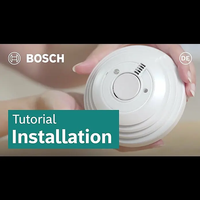Bosch Smart Home Rauchwarnmelder - Smarte Steuerung: Bosch Smart Home App, Reichweite Funk: > 100 m (Freifeld) - Bosch Smart Home Installationsvideo