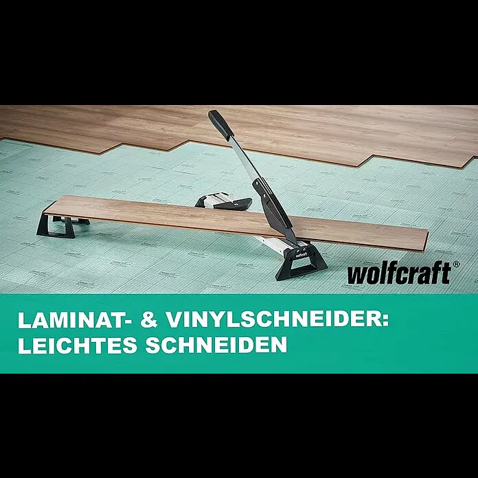 Wolfcraft Laminat- & Vinylschneider VLC 800 - Schnittbreite: 465 mm, Aluminium - Laminat- & Vinylschneider: Leichtes Schneiden wie ein Profi | wolfcraft