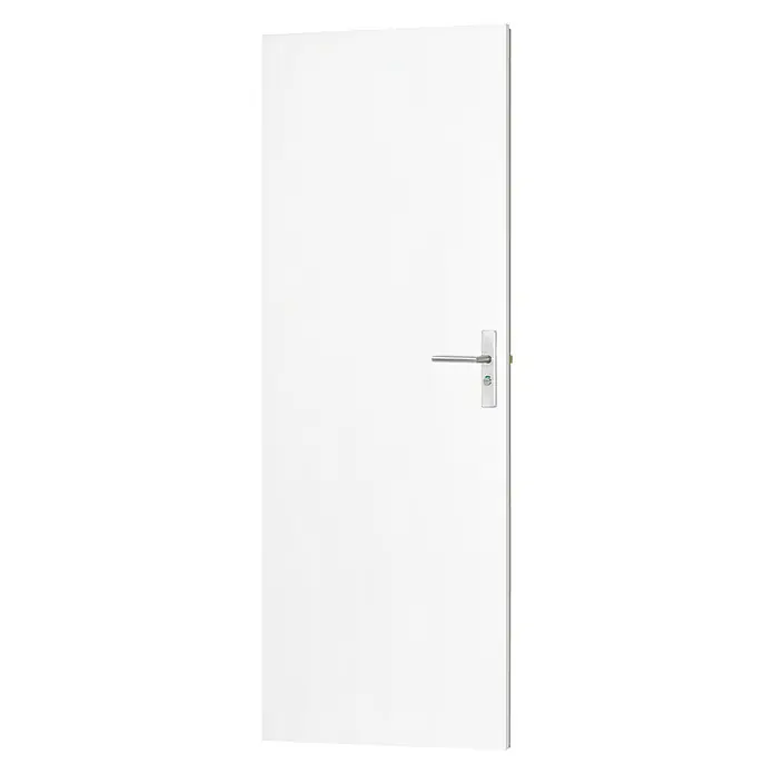 BAUHAUS Binnendeur BB-ME - 93 x 201,5 cm, Draairichting: Links, Wit, Opdek, Volspaan - Diagonaal zicht