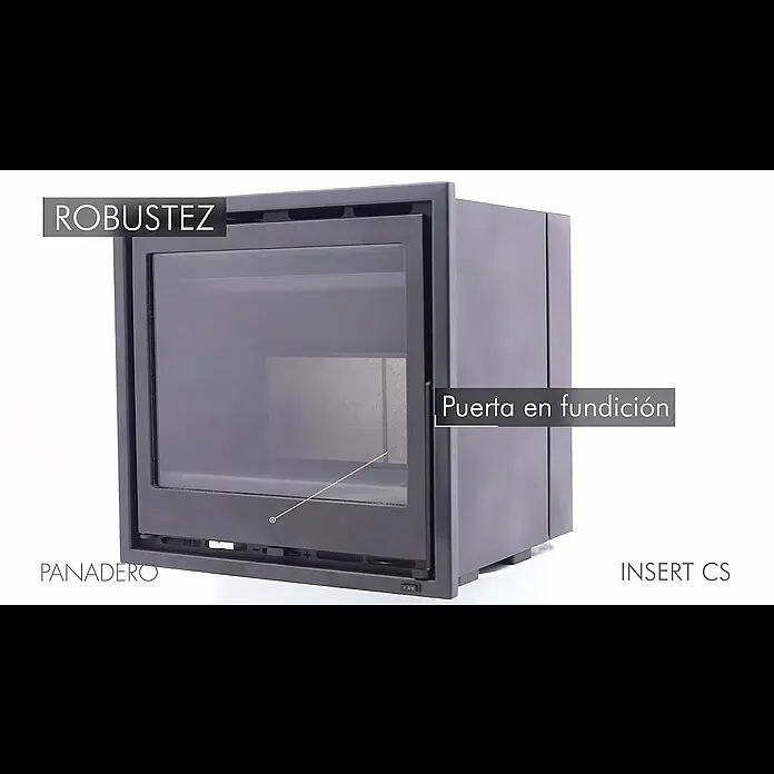 Panadero Insert de leña CS - 7,1 kW, Volumen de calefacción: 220 m³, Negro - CS EcoDesign