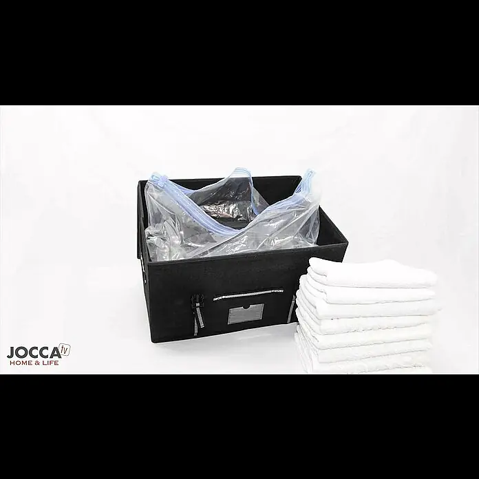 Jocca Caja para ropa con bolsa - L x An x Al: 58 x 38 x 30 cm, Polipropileno, Lila - Baúl