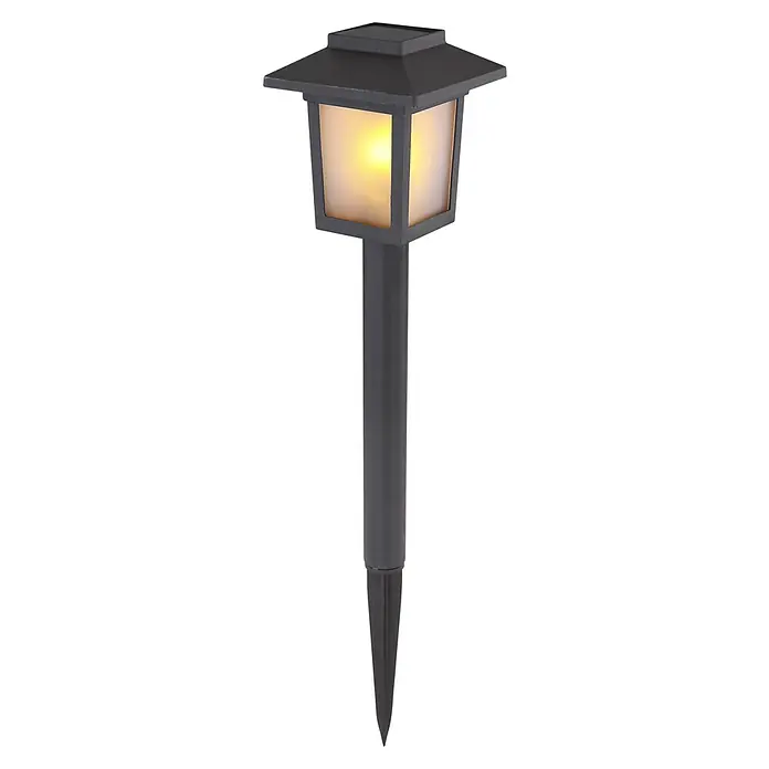 Globo LED-Solar-Dekoleuchte - Schwarz, L x B x H: 8 x 8 x 37 cm, 3 Stk. - Diagonale Ansicht