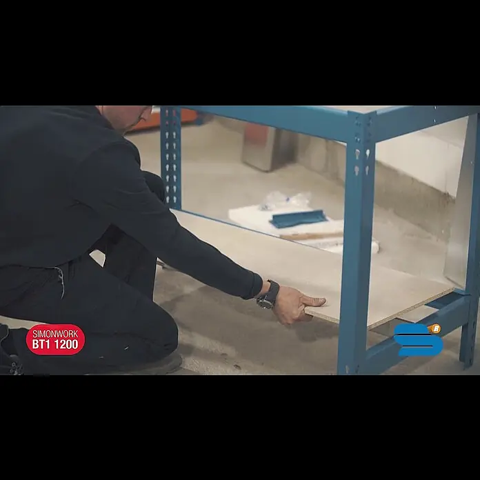 Simonrack Simonwork Banco de trabajo BT1 Box - L x An x Al: 61 x 121 x 144,5 cm, Número de cajones: 1 ud., Azul - BT1