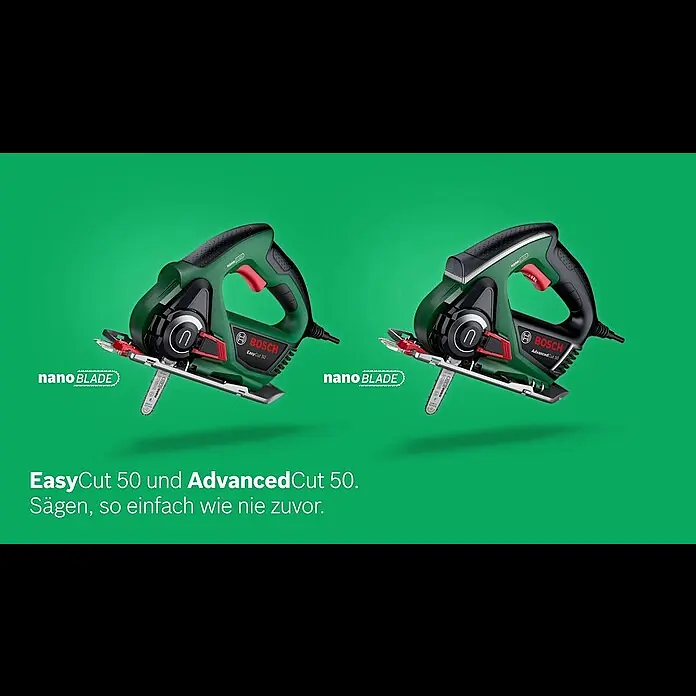 Bosch NanoBlade-Säge AdvancedCut 50 - 500 W, Leerlaufdrehzahl: 0 U/min - 7.800 U/min - Bosch NanoBlade-Säge