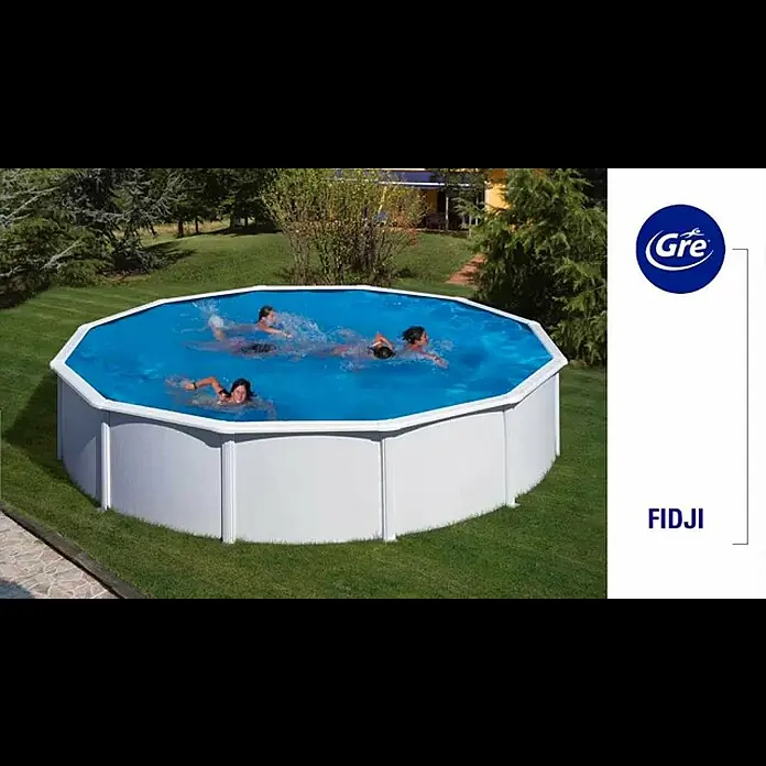 Gre Piscina circular desmontable Fidji - Ø x Al: 460 x 120 cm, 17.450 l, Blanco - Fidji2