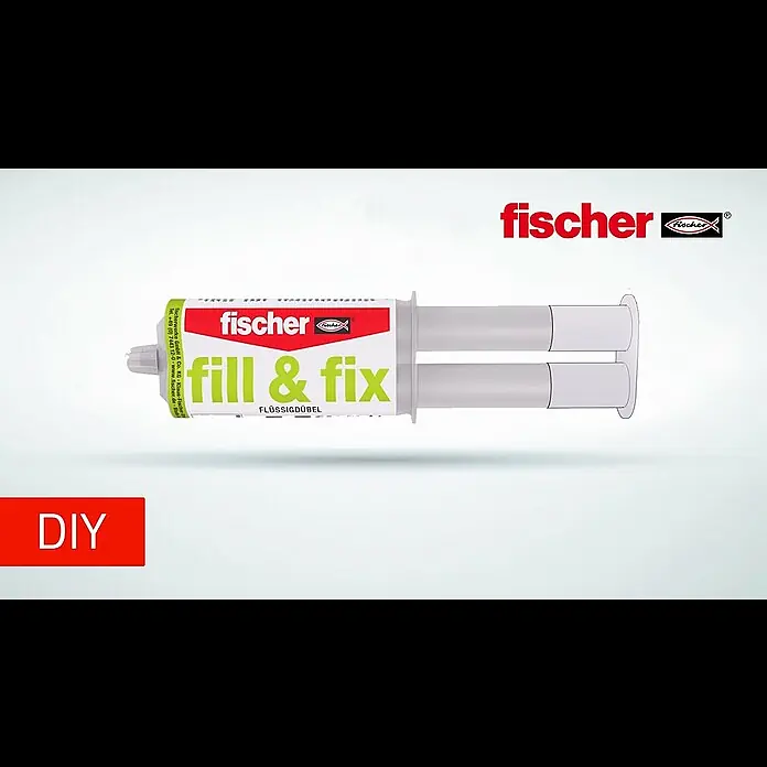 Fischer Flüssigdübel fill & fix - 25 ml - Flüssigdübel fill & fix von Fischer für ausgerissene Bohrlöcher