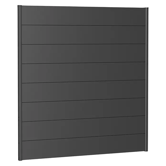 Biohort Sichtschutzelement - B x H: 180 x 180 cm, Stahl, Dunkelgrau Metallic - Diagonale Ansicht