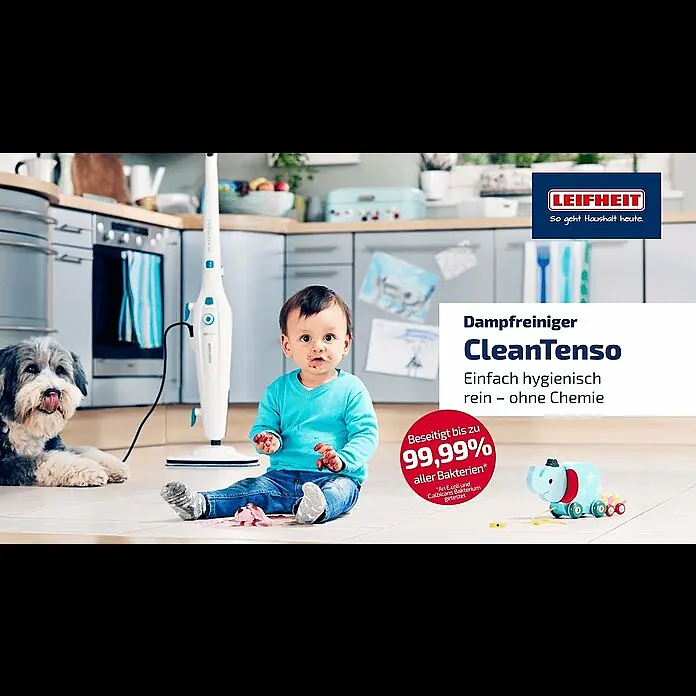 Leifheit Dampfreiniger CleanTenso - 1.200 W, Aufheizzeit: 30 s - Leifheit Dampfreiniger CleanTenso (German)