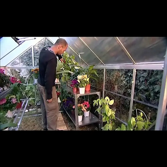 Palram – Canopia Gewächshausregal Doppelset - 125 x 26 cm, Stahl - Produktvideo Palram Gewächshauszubehör