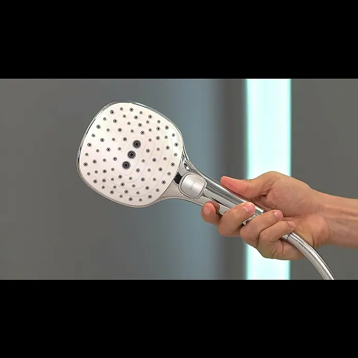Hansgrohe Handbrause Raindance Select E - Anzahl Funktionen: 3 Stk., Durchmesser: 12 cm, Chrom - Hansgrohe Handbrause Raindance Select