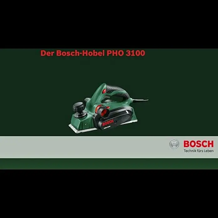 Bosch Handhobel PHO 3100 - 750 W, Hobeltiefe: 0 mm - 3,1 mm, 16.500 U/min - Produktvideo Bosch Handhobel PHO 3100