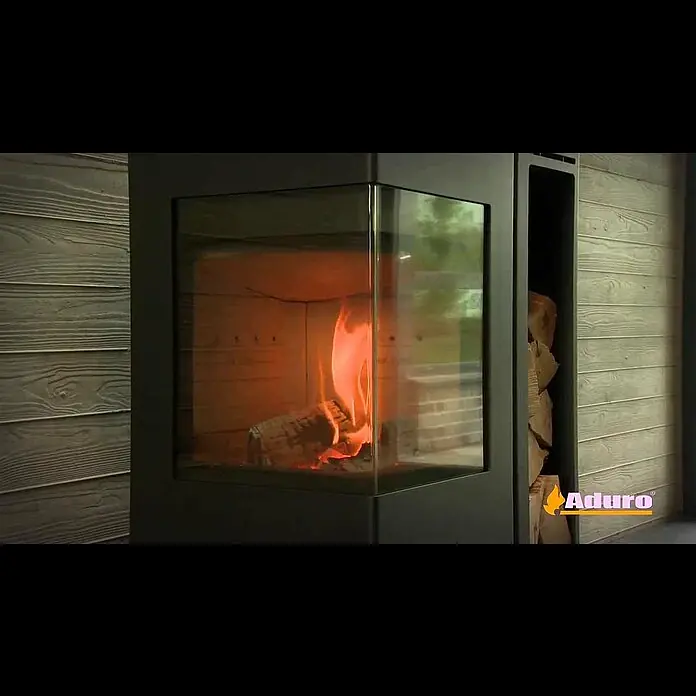Aduro Dauerbrandofen 12 - 6 kW, Raumheizvermögen: 334 m³, Schwarz - Kaminofen Aduro 12