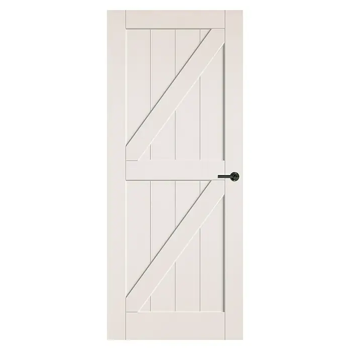 Solid Elements Binnendeur SE 6040 - 83 x 211,5 cm, Draairichting: Links- & rechts, Wit, Stomp, Massief - Vooraanzicht