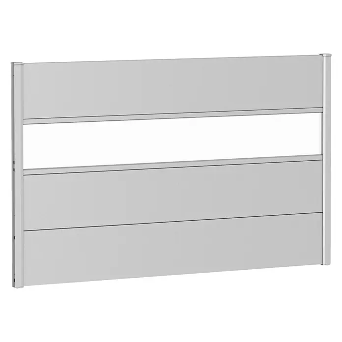 Biohort Sichtschutzelement - B x H: 150 x 90 cm, Kunststoff, Silber Metallic - Diagonale Ansicht