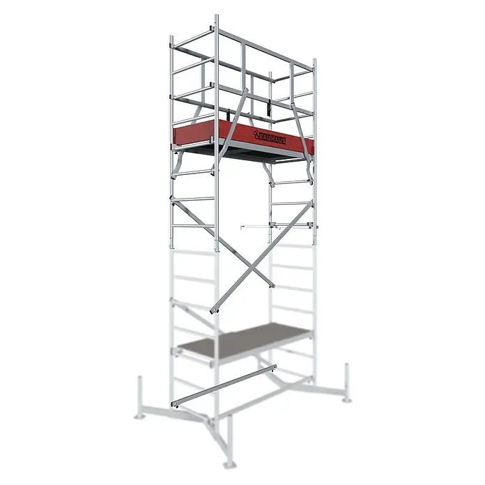 Krause ClimTec Element za povećanje radne visine - Radna visina: 5 m, Dimenzija stajaćeg dijela: 1,5 x 0,6 m, Opteretivost stajaćeg dijela: 200 kg - Dijagonalni pogled