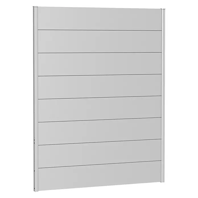 Biohort Sichtschutzelement - B x H: 150 x 180 cm, Stahl, Silber Metallic - Vorderansicht