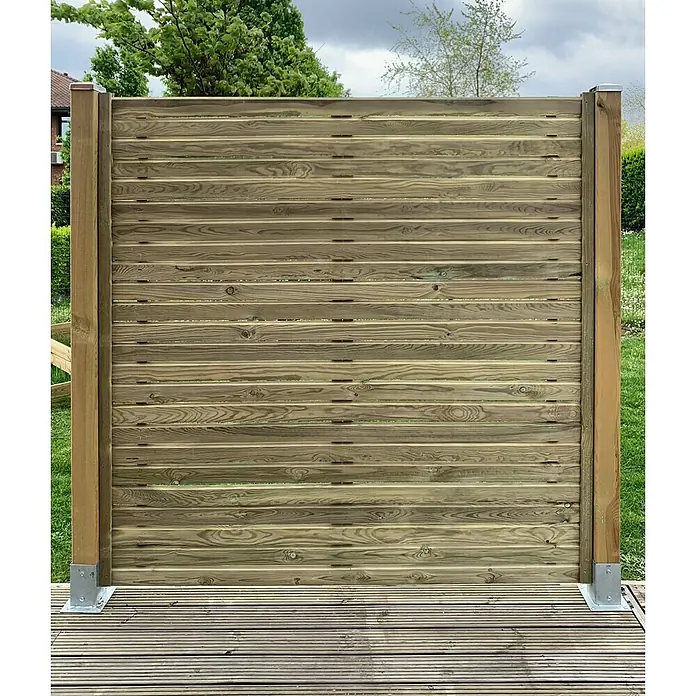 Sichtschutzelement Isya - 180 x 176 mm, Gerade, Grün - Stimmungsaufnahme