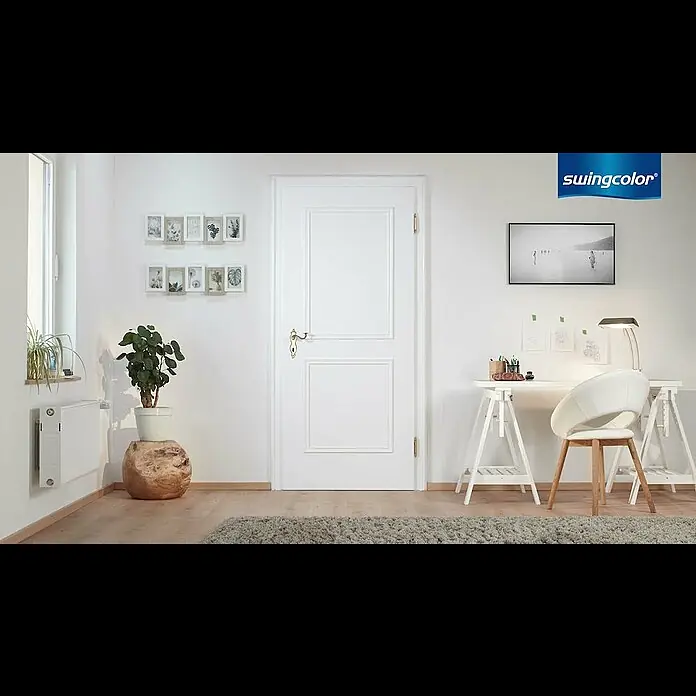 swingcolor Grondverf voor kozijnen en deuren - Wit, 750 ml, Mat - Deuren en ramen goed in de lak zetten met Swingcolor