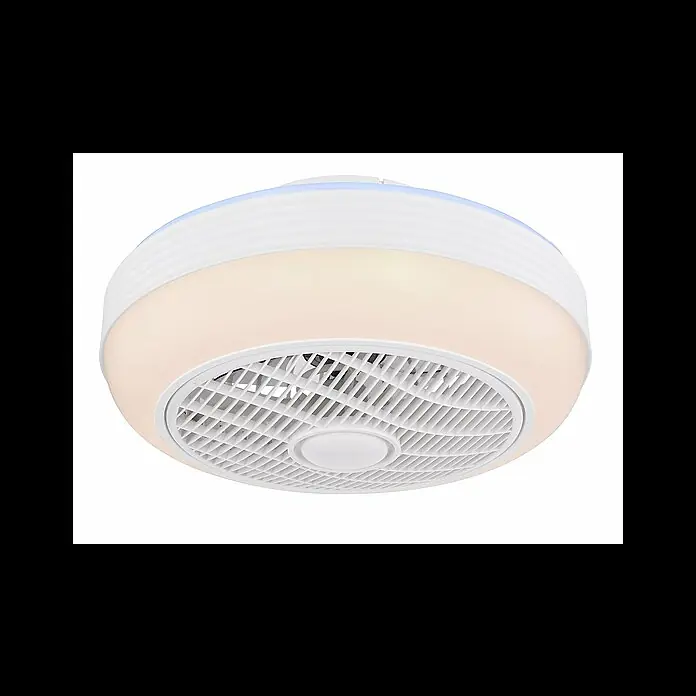 Globo Deckenventilator Romario - LED, Ø x H: 46 x 23 cm, Weiß matt, 24 W - Globo Lighting "ROMARIO" (03615)