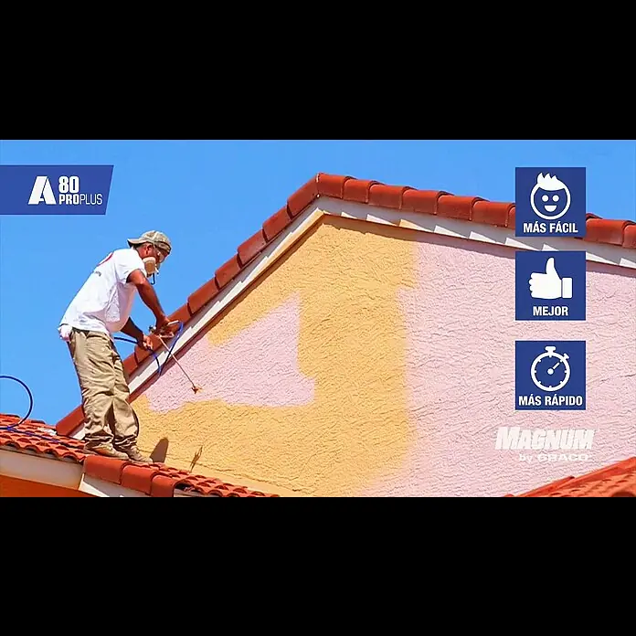Graco Magnum Sistema de pulverización de pintura A80 Proplus - Caudal: 1,8 l/min, Velocidad de trabajo: 18 m²/min - Magnum