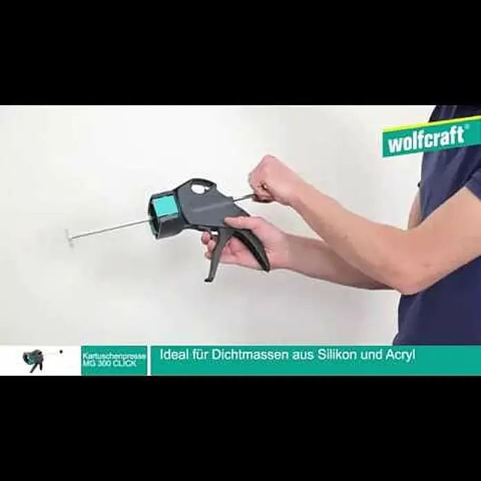 Wolfcraft Kartuschenpistole MG 300 - Geeignet für: Silikon- und Kleberkartuschen - Wolfcraft Mechanische Kartuschenpresse MG 300