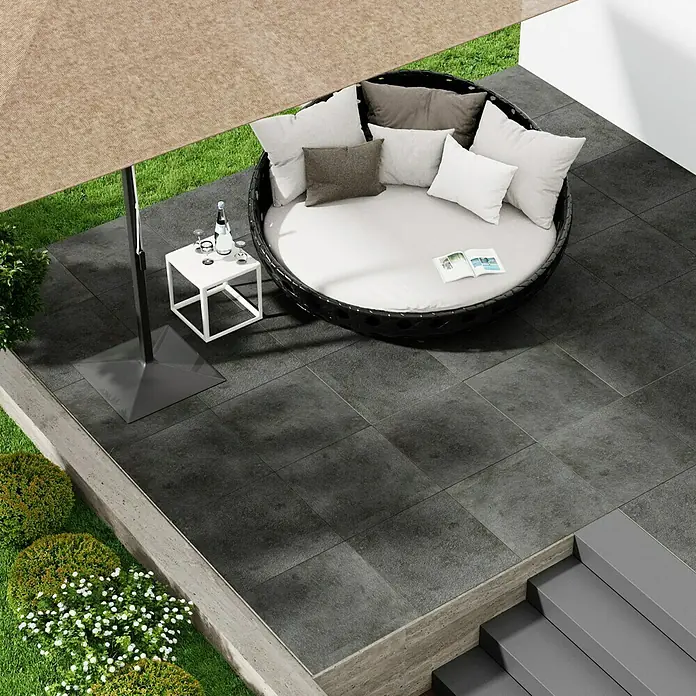 Marazzi Teraszburkolat Esterno 20T Basalt - Matt - Hangulatos felvétel