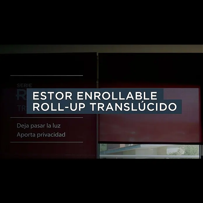 Estor enrollable Roll-up Scandi - An x Al: 100 x 250 cm, Piedra arenisca - Estor enrollable Roll-Up Translúcido