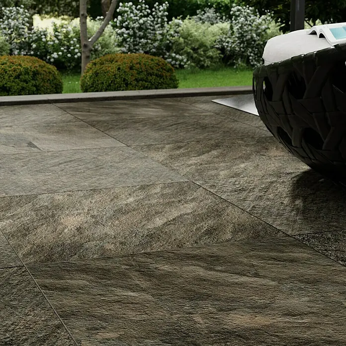 Marazzi Terrassenfliese E20T Rocking Grey - 60 x 60 x 2 cm, Zeder, Matt - Stimmungsaufnahme
